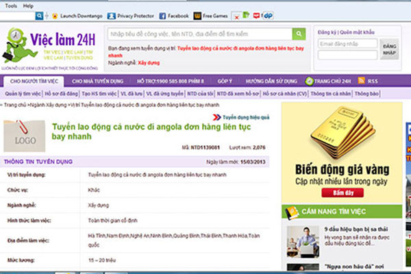 Cảnh giác với lừa đảo tuyển dụng XKLĐ sang Angola